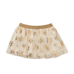 Ivory Gold Snowflake Skirt